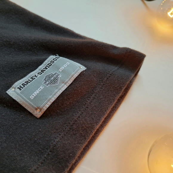 Harley Davidson Black & White Short Sleeve Tee - Picture 5 of 6